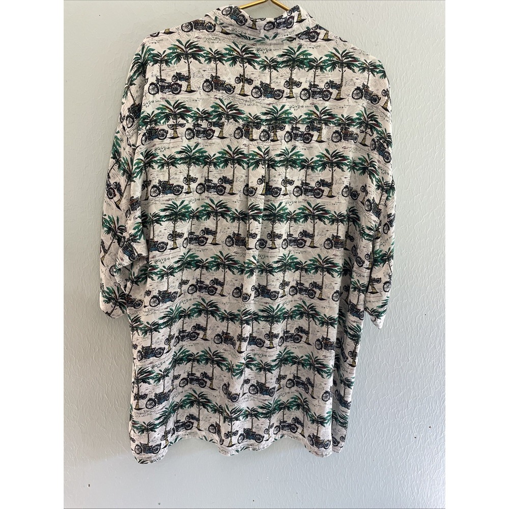 Vintage Harley Davidson Motorcycles Shirt Mens XL 100% Silk Hawaiian Button Up - Picture 5 of 6